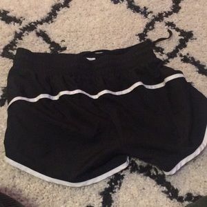 Black athletic shorts